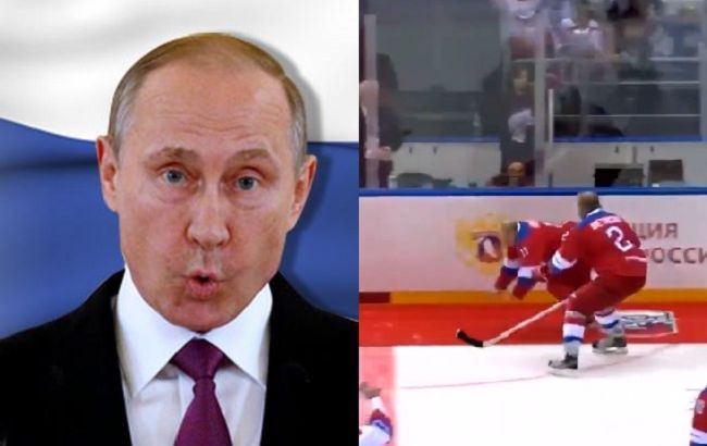 Путин эпично грохнулся на хоккейном матче: видео позора